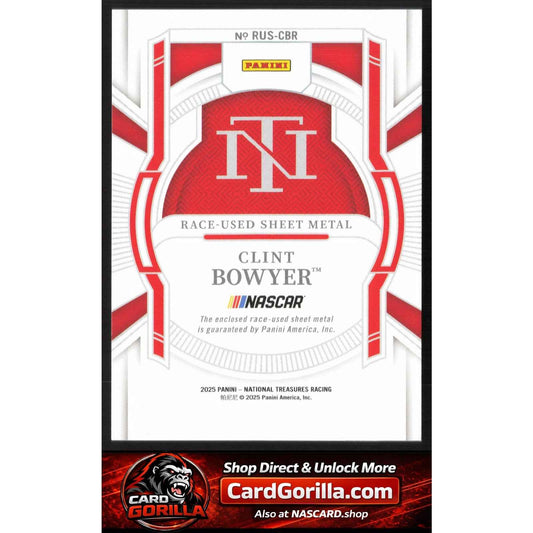 2025 Panini National Treasures Clint Bowyer Race Used Sheet Metal Blue #/75