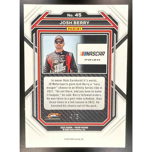 2023 Panini Prizm Josh Berry #45 White 4/5