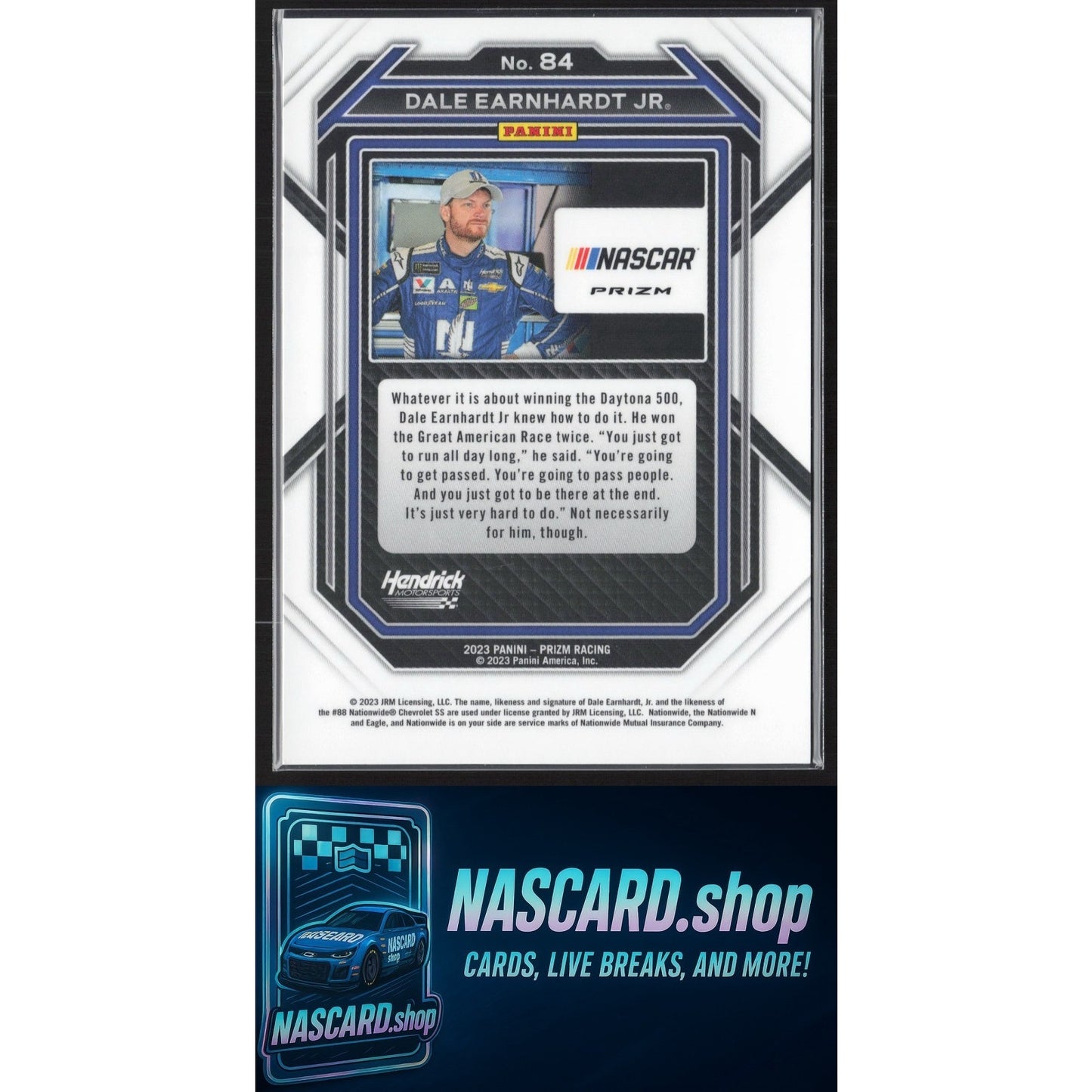2023 Panini Prizm #84 Dale Earnhardt Jr Zebra Prizm