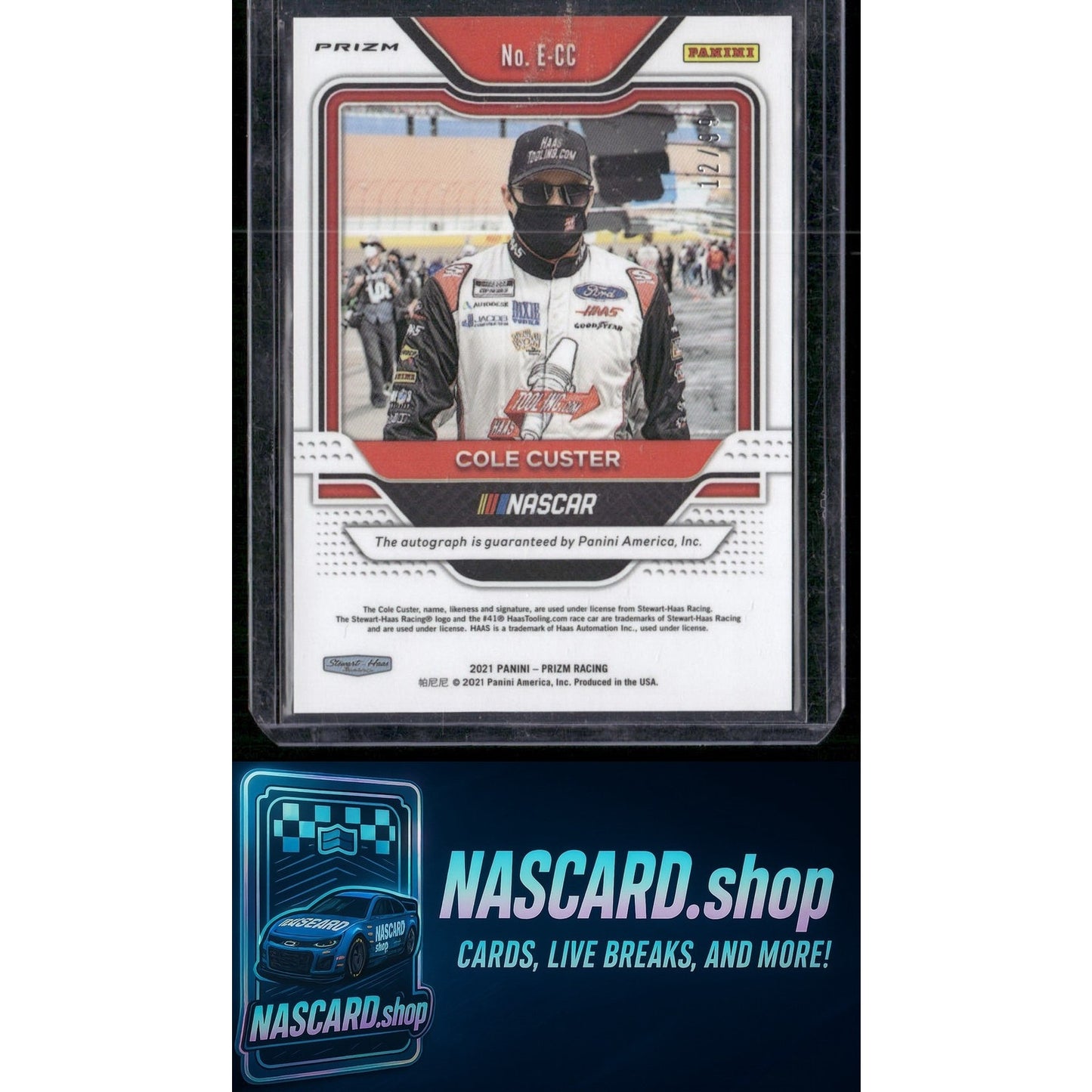 2021 Panini Prizm #E-CC Cole Custer Endorsements Purple Velocity