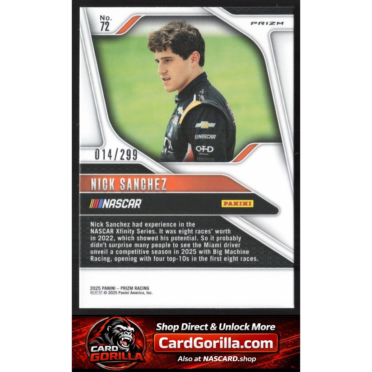 2025 Panini Prizm #72 Nick Sanchez Pulsar #/299