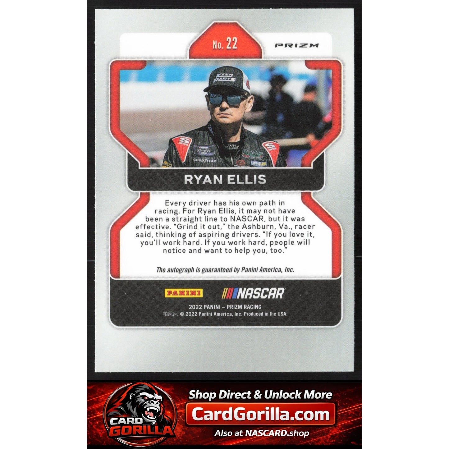 2022 Panini Prizm #22 Ryan Ellis White Sparkle Prizm RC