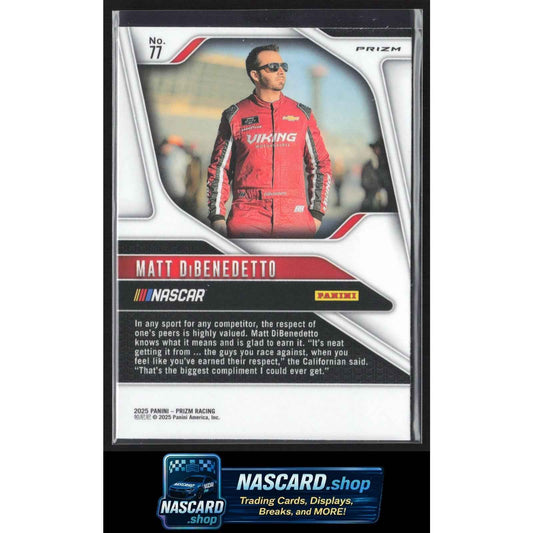 2025 Panini Prizm #77 Matt DiBenedetto White Sparkle