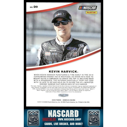 2020 Panini Donruss NASCAR - Dominators Kevin Harvick #D9 Xplosion /10 - NASCARD.shop