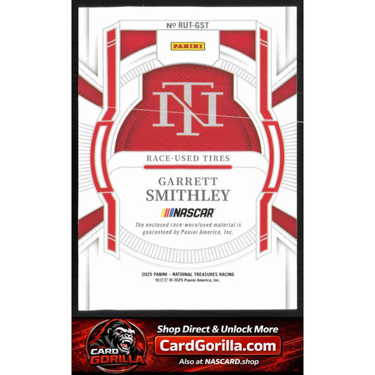 2025 Panini National Treasures #RUT-GST Garrett Smithley Race Used Tires #/99