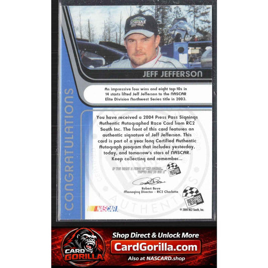 2004 Press Pass #NNO Jeff Jefferson Signings