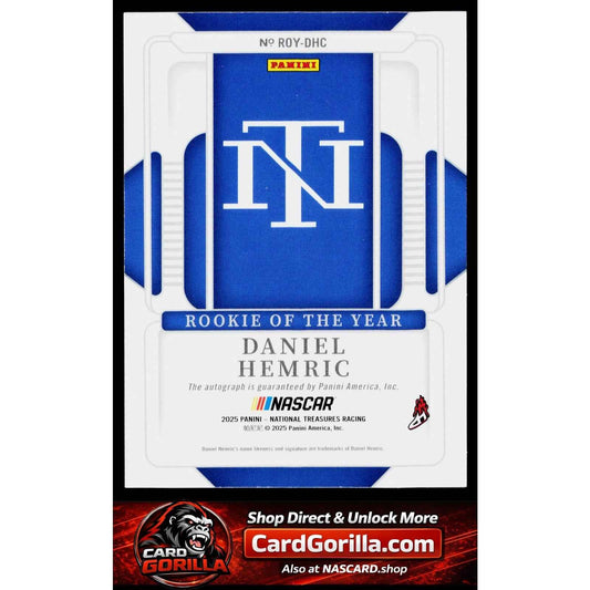 2025 Panini National Treasures Daniel Hemric Rookie Of The Year Autographs #/99