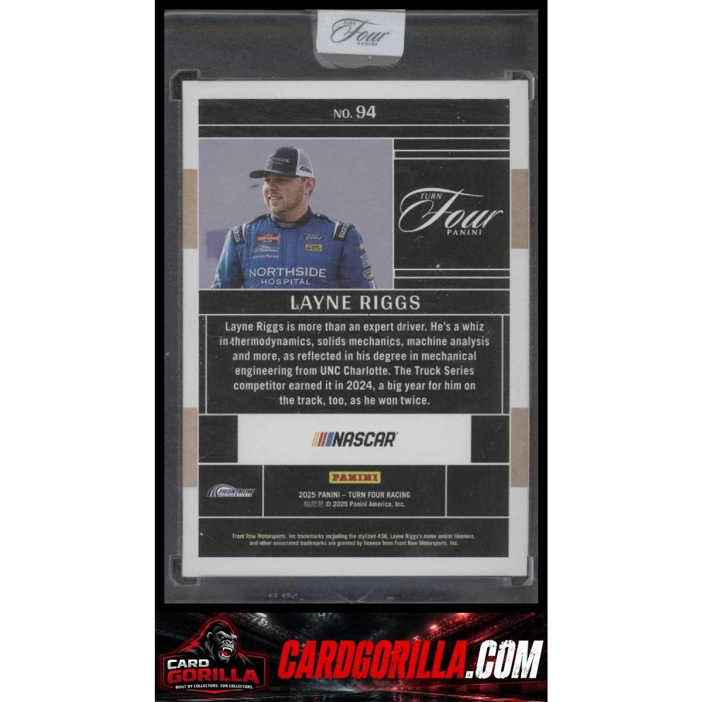 2025 Panini Turn Four #94 Layne Riggs Blue #/5