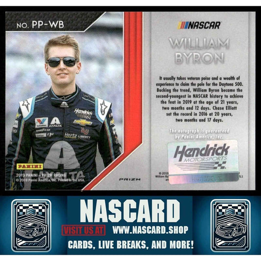 2019 Panini Prizm #PP-WB William Byron Patented Penmanship Prizm