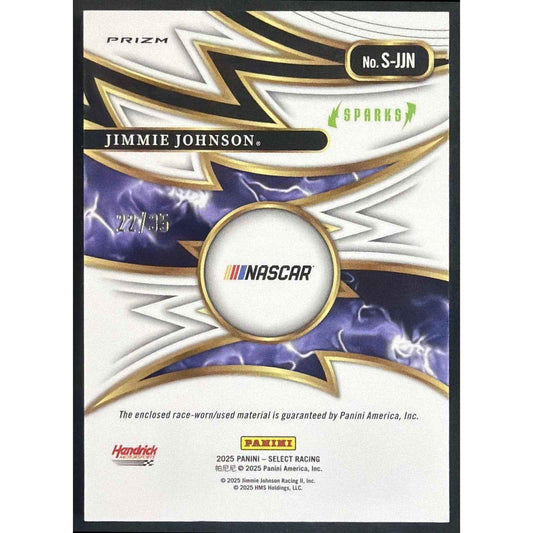 2025 Panini Select Jimmie Johnson #20 Selective Swatches Blue Prizm 22/35