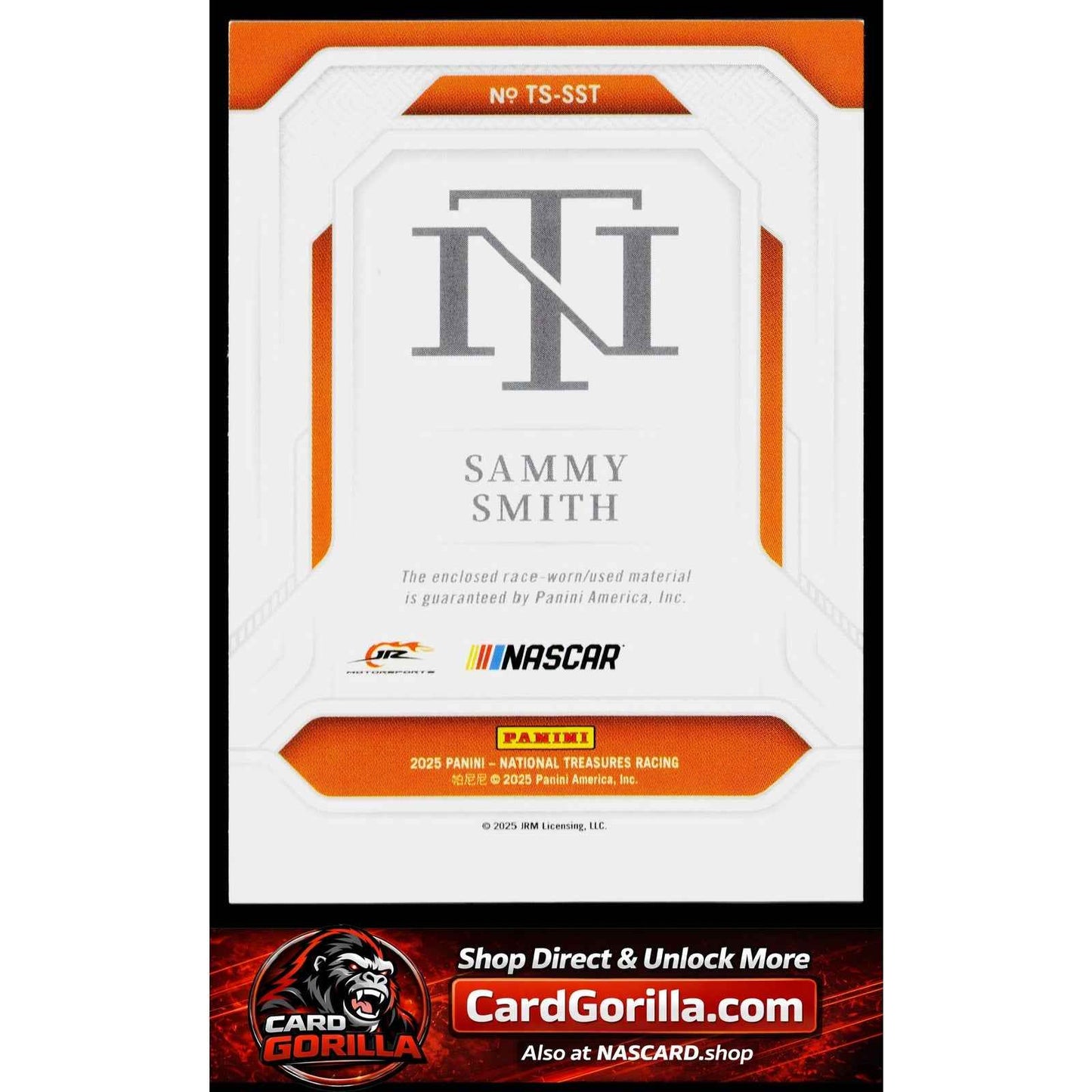 2025 Panini National Treasures #TS-SST Sammy Smith Treasured Swatches #/75