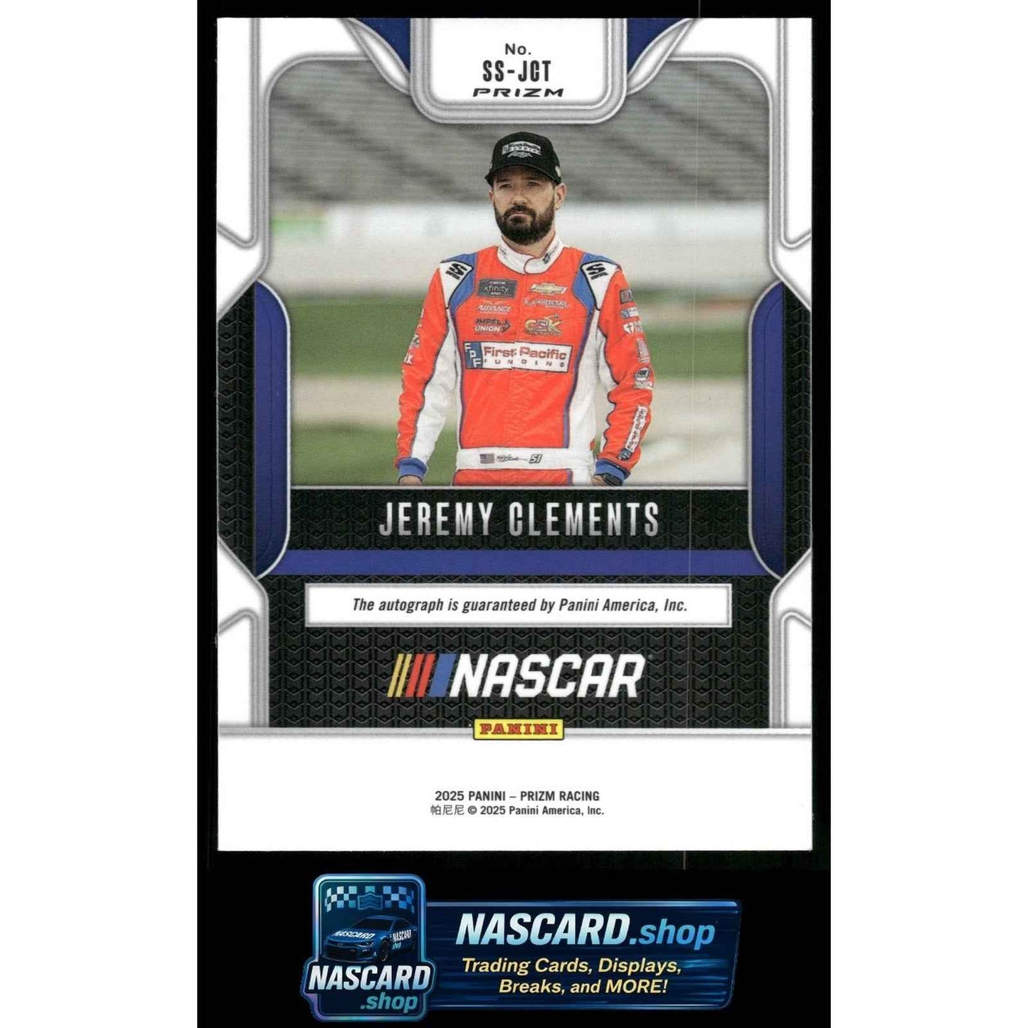 2025 Panini Prizm #SS-JCT Jeremy Clements Sensational Signatures