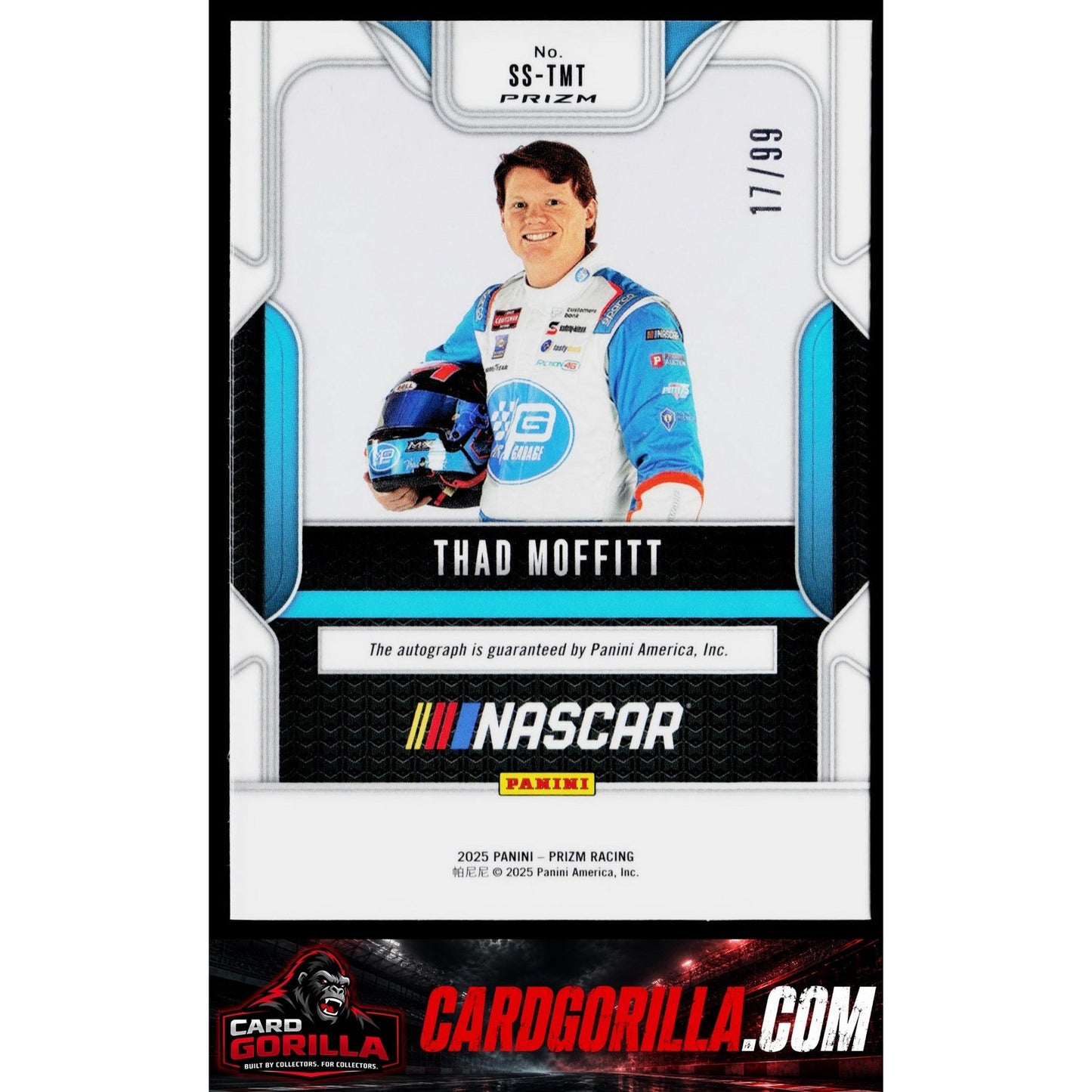 2025 Panini Prizm #SS-TMT Thad Moffitt Sensational Signatures Red #/99