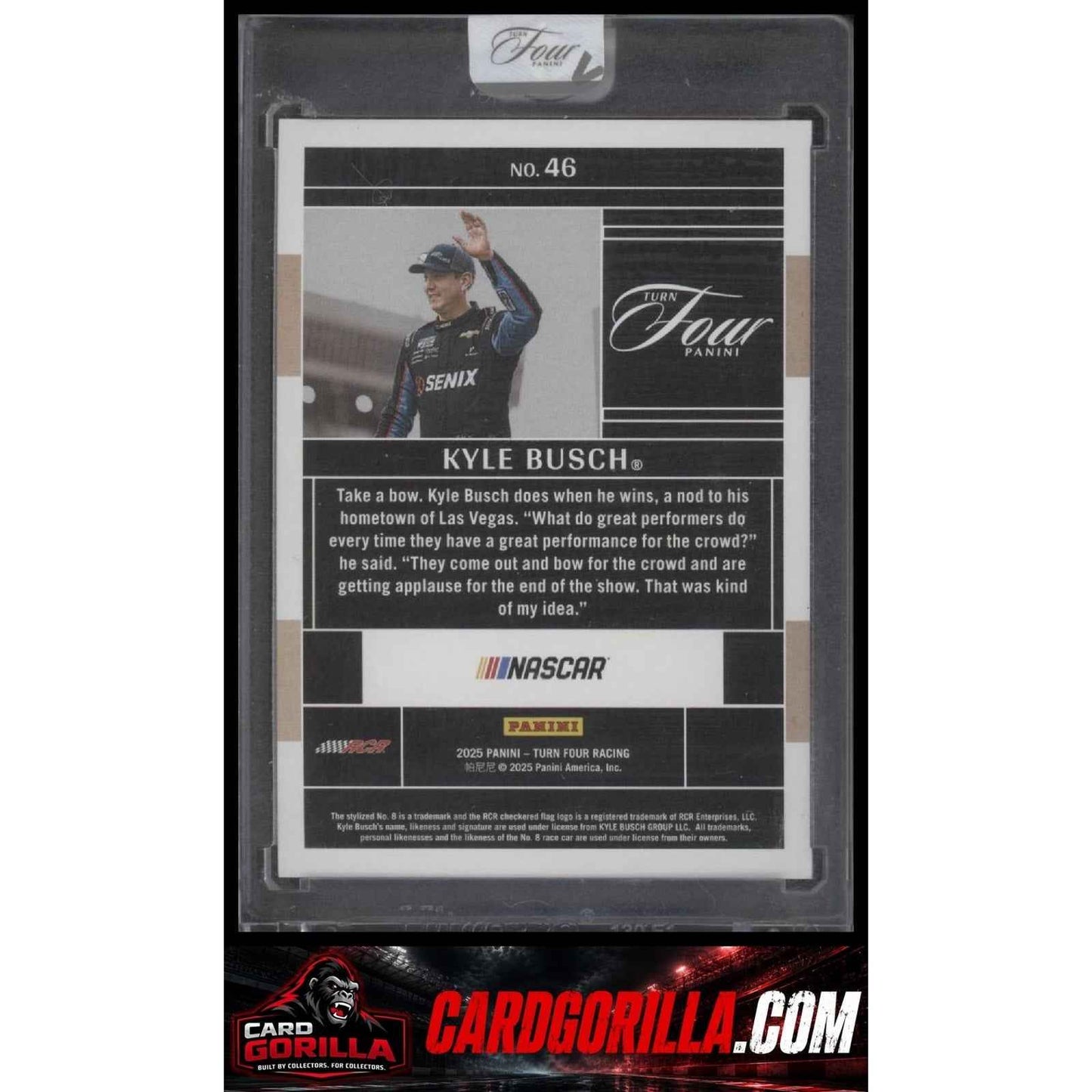 2025 Panini Turn Four #46 Kyle Busch #/75