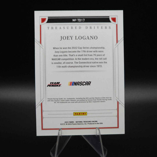 2023 Panini National Treasures - Treasured Drivers #TD17 Joey Logano /25 - NASCARD.shop