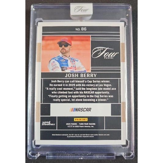 2025 Panini Turn Four NASCAR Josh Berry #86 Platinum 1/1