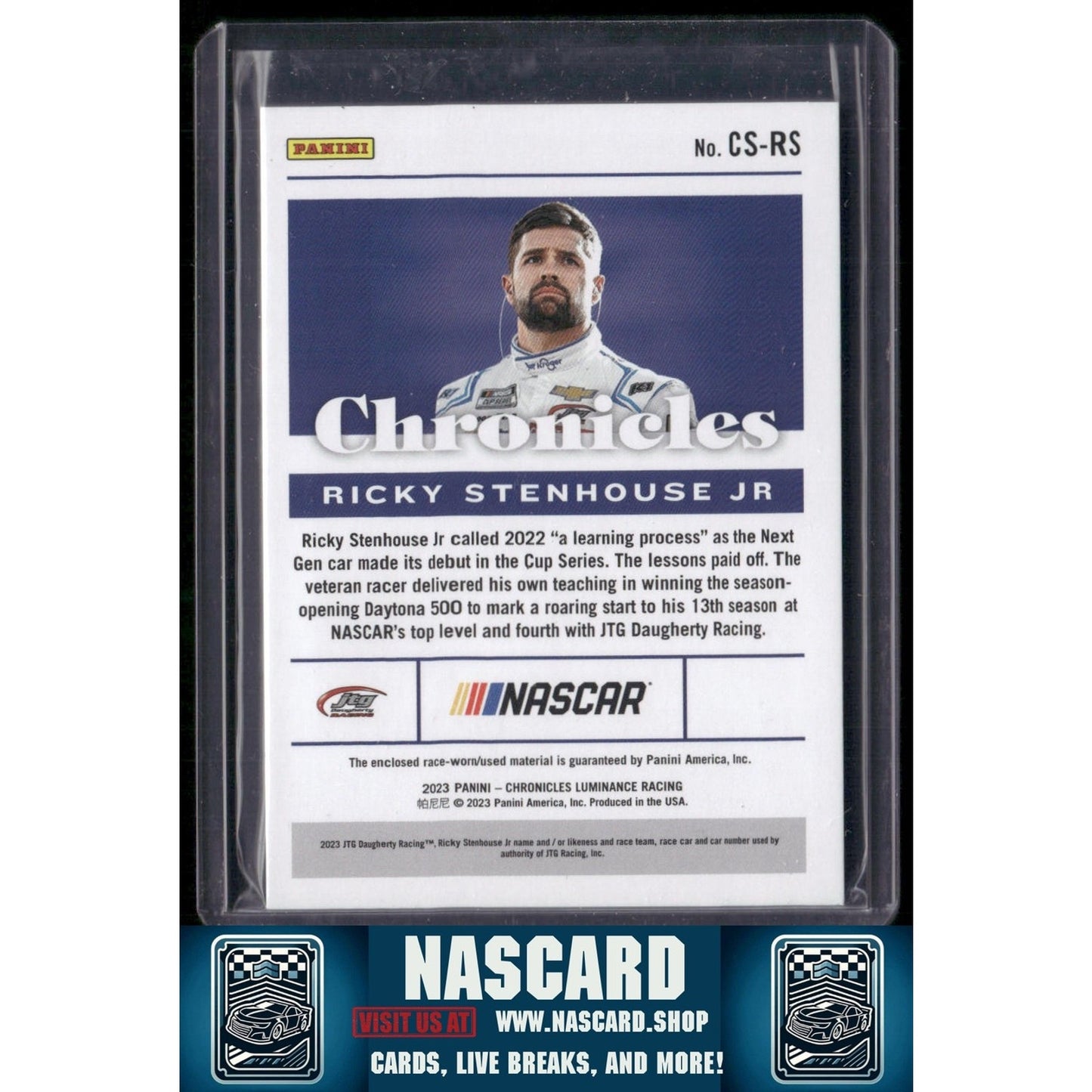 2023 Panini Chronicles #CS-RS Ricky Stenhouse Jr. Chronicles Swatches Red - NASCARD.shop