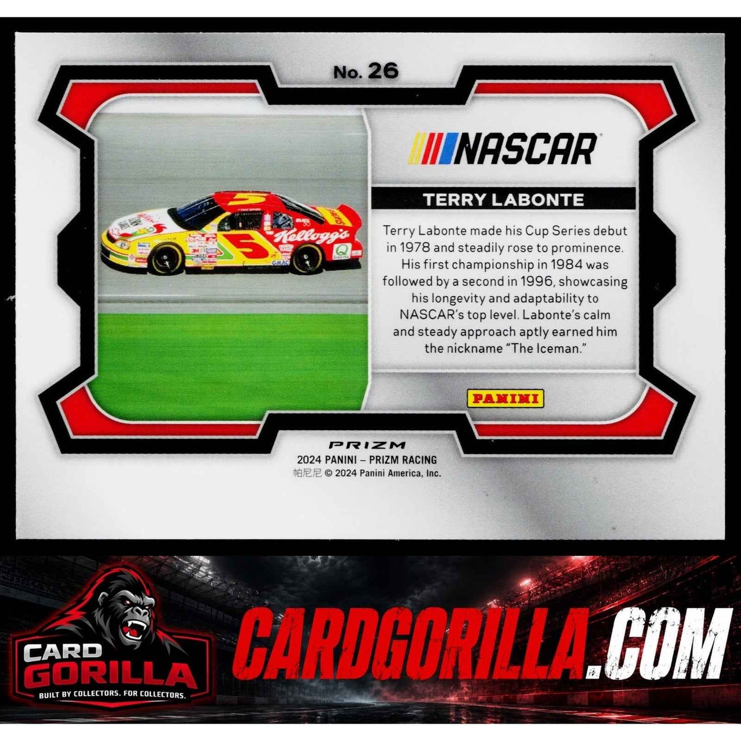 2024 Panini Prizm #26 Terry Labonte White Sparkle