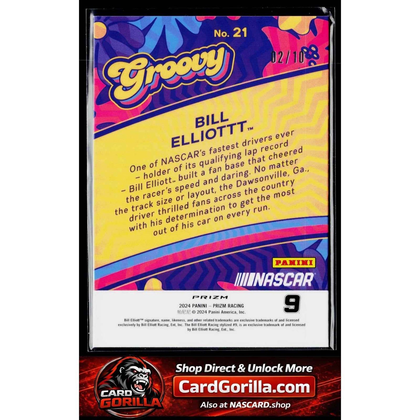 2024 Panini Prizm #21 Bill Elliott Groovy Gold #/10