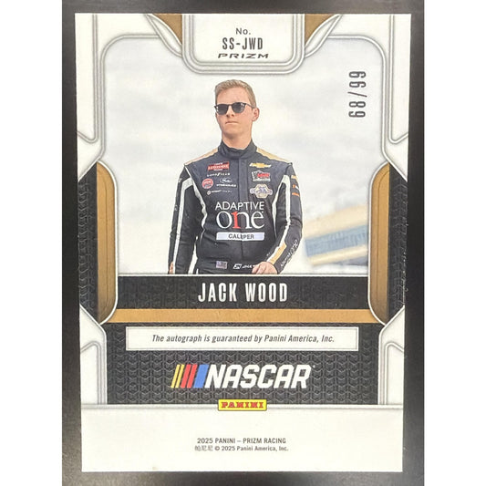 2024 Panini Prizm Jack Wood #SS-JWD Sensational Signatures Red Prizms 68/99 Auto