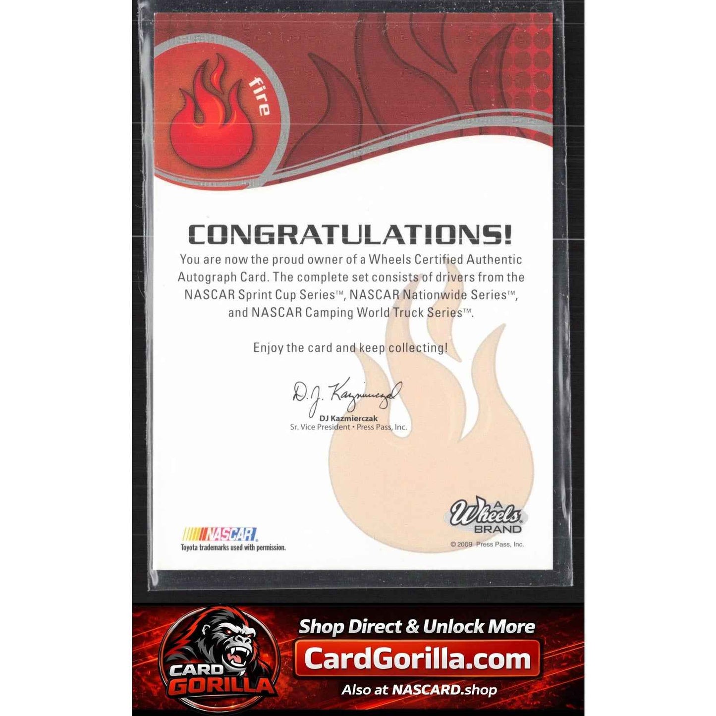 2010 Wheels Element #NNO Marc Davis Wheels Autographs Order of the Elements