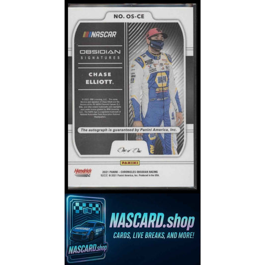 2021 Chronicles Chase Elliott Obsidian Signatures Electric Etch White Mojo 1/1
