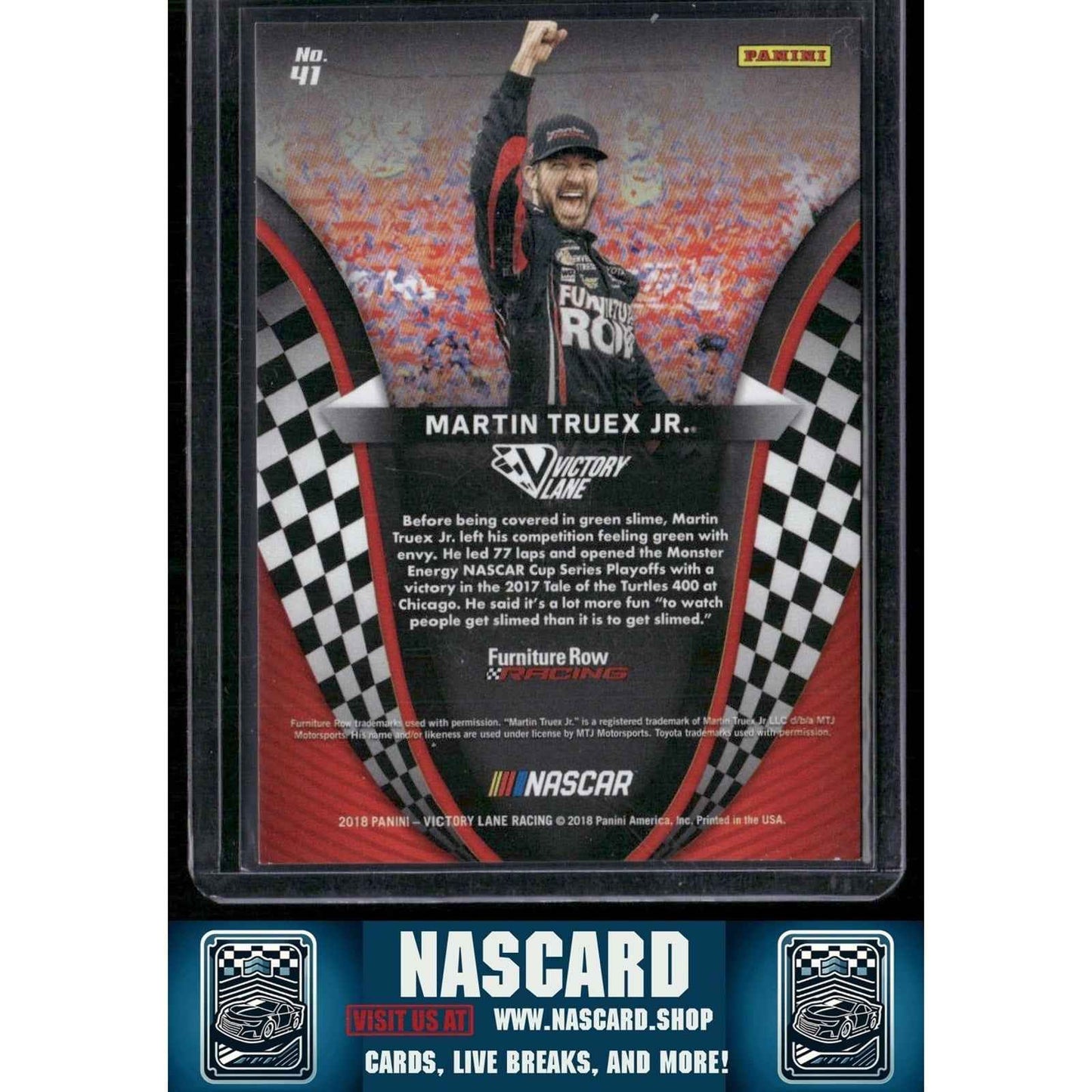 2018 Panini Victory Lane #41 Martin Truex Jr. Red #/49