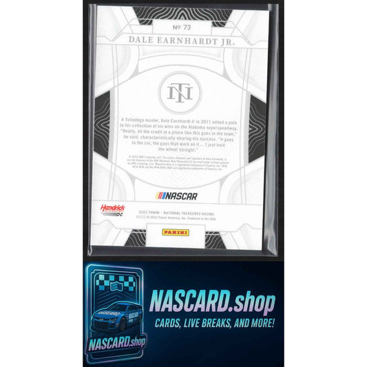 2022 Panini National Treasures #73 Dale Earnhardt Jr Holo Silver #01/15