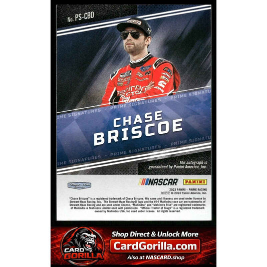 2023 Panini Prime #PS-CBO Chase Briscoe Prime Signatures Red #/50