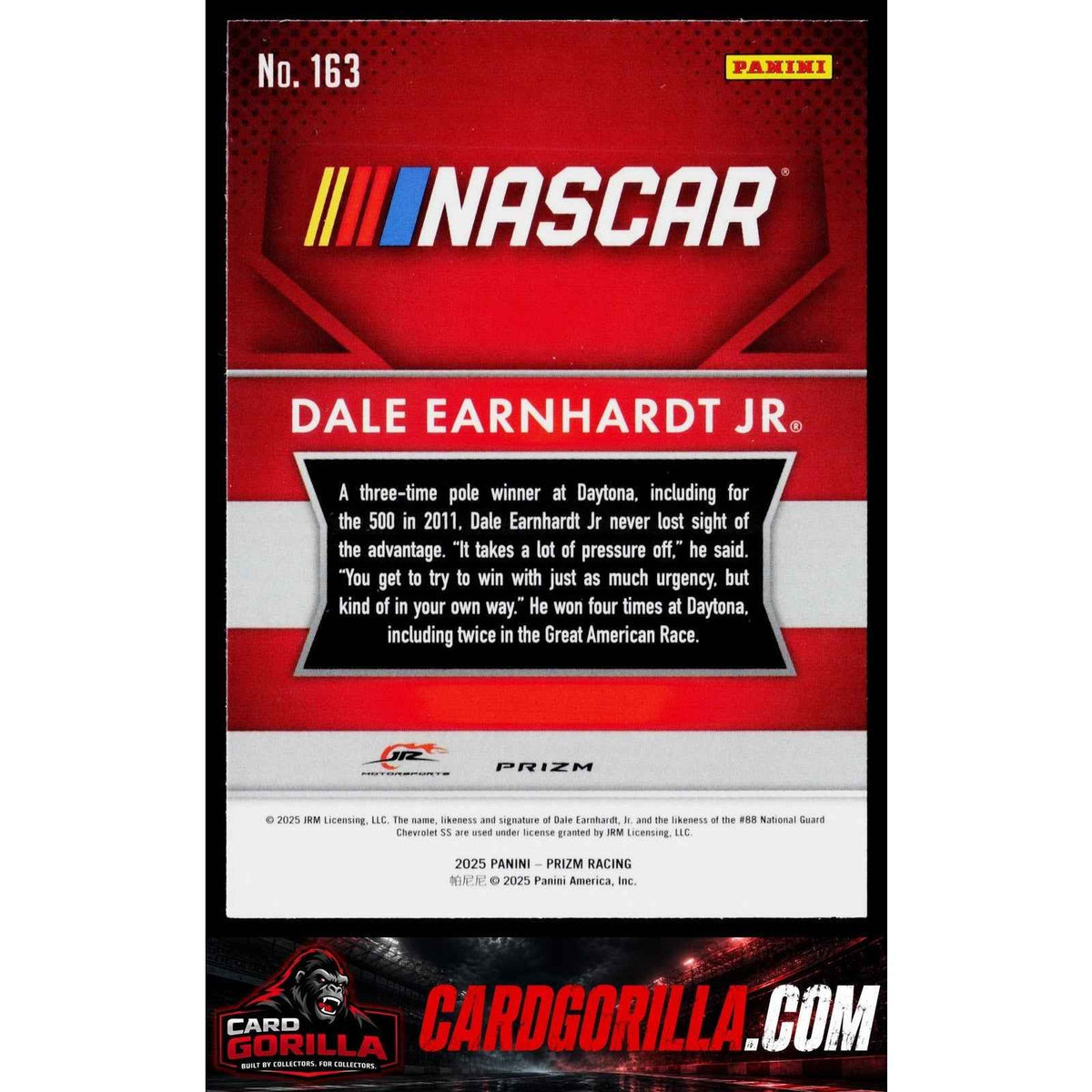 2025 Panini Prizm #163 Dale Earnhardt Jr White Sparkle