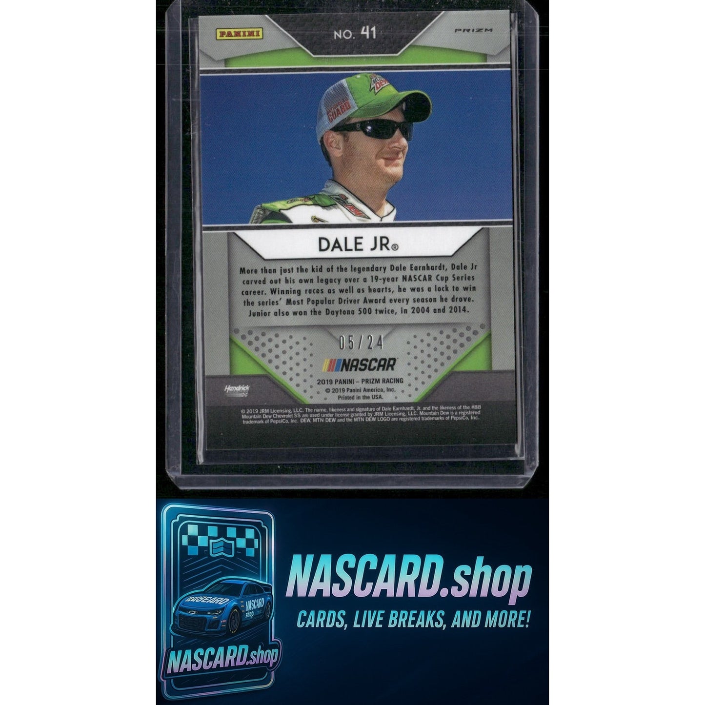 2019 Panini Prizm #41 Dale Earnhardt Jr Rainbow #/24 - Card Gorilla