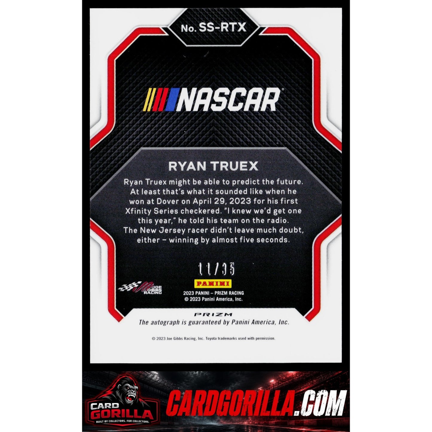 2023 Panini Prizm Ryan Truex Spotlight Signatures Carolina Blue Scope #/35