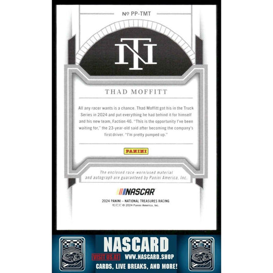 2024 Panini National Treasures #PP-TMT Thad Moffitt Premium Patches Holo Silver