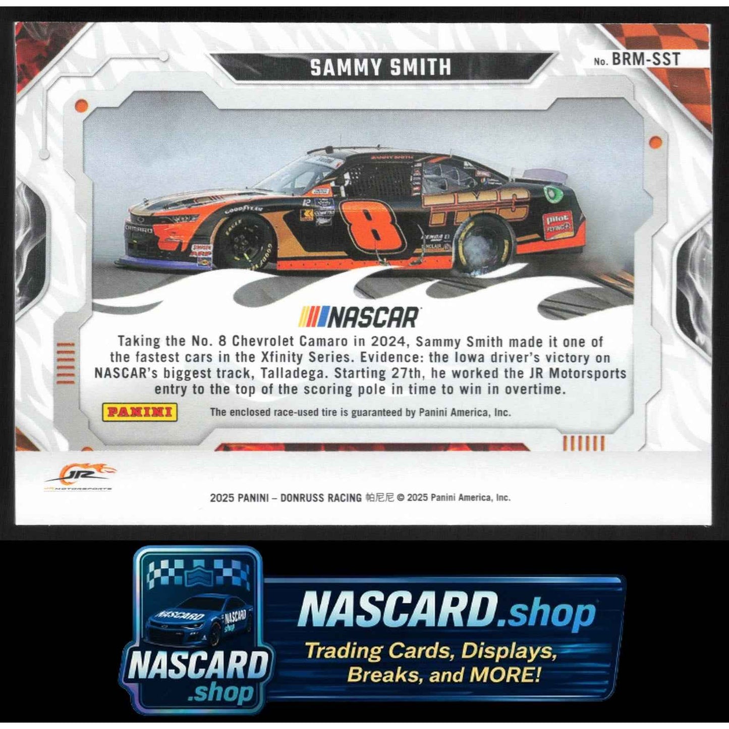 2025 Donruss #BRM-SST Sammy Smith Burning Rubber Materials