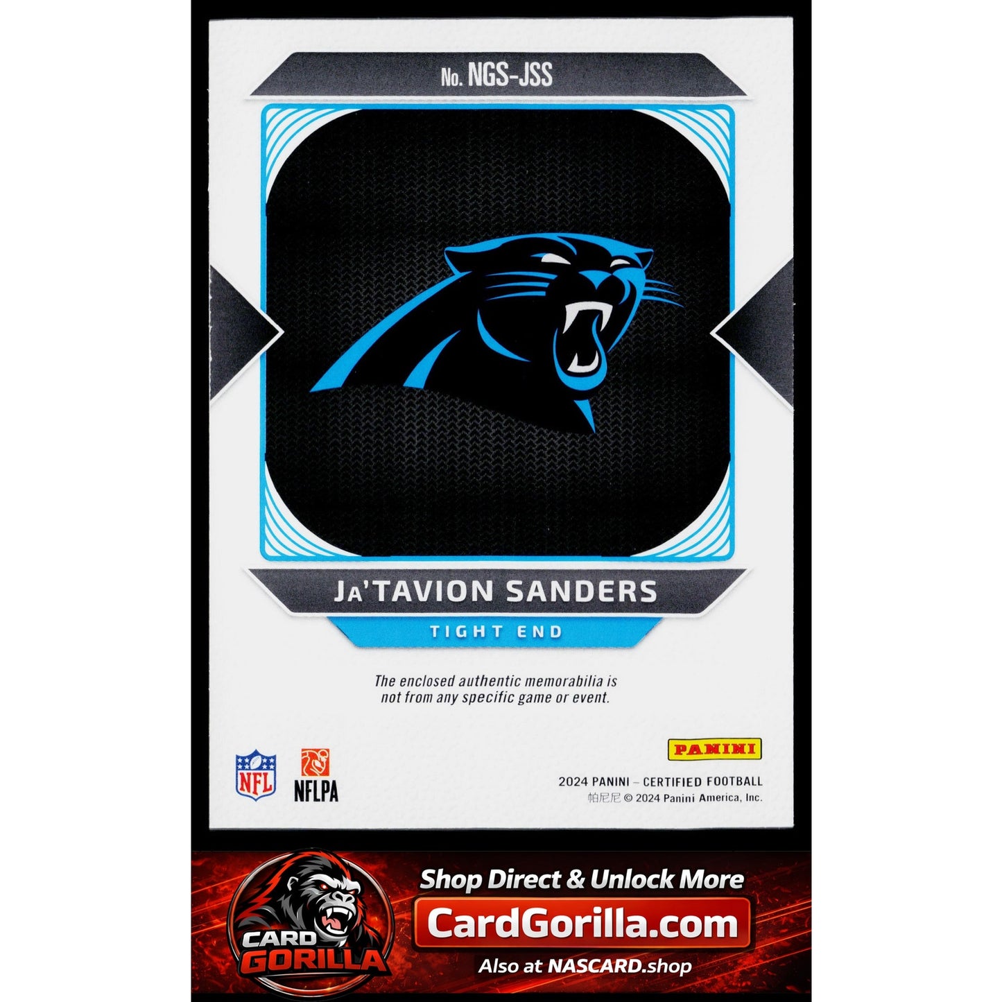 2024 Panini Certified Ja'Tavion Sanders New Generation Jerseys Mirror Teal #/50
