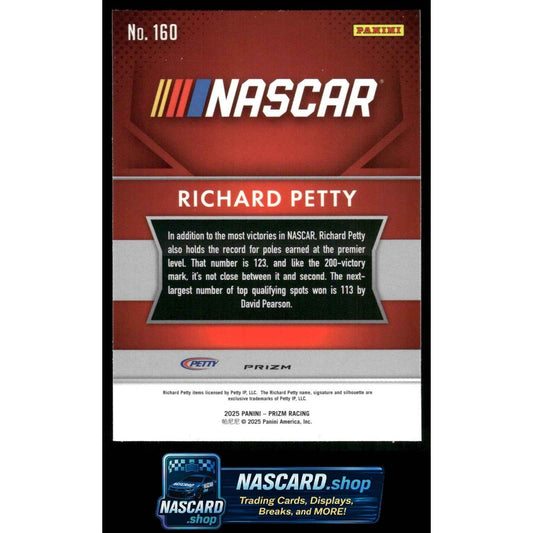 2025 Panini Prizm #160 Richard Petty White Sparkle