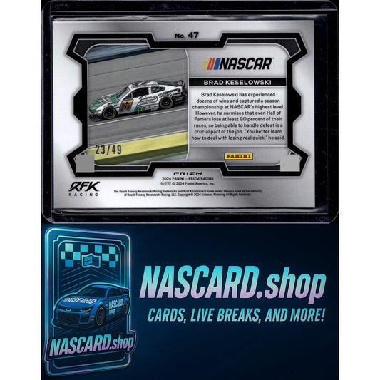 2024 Panini Prizm #47 Brad Keselowski Carolina Blue #/49 - NASCARD.shop