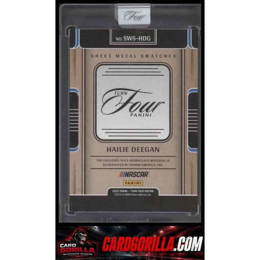 2025 Panini Turn Four #SWS-HDG Hailie Deegan Sheet Metal Swatches #/49