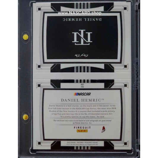 2020 National Treasures Jumbo Patch Booklet Rookie Contender Daniel Hemric 1/1