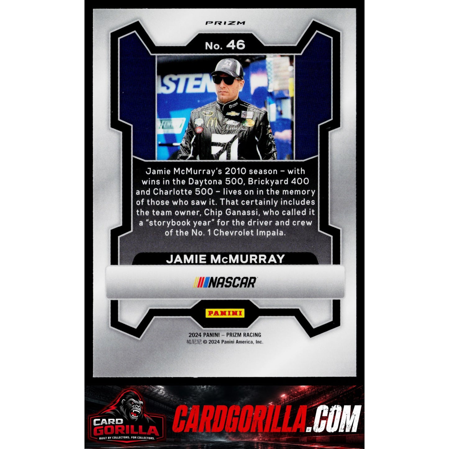 2024 Panini Prizm #46 Jamie McMurray White Sparkle