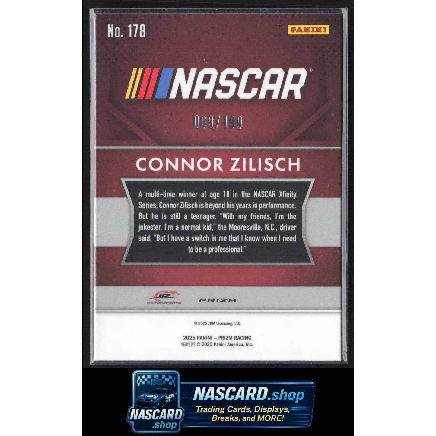 2025 Panini Prizm #178 Connor Zilisch Blue #/199