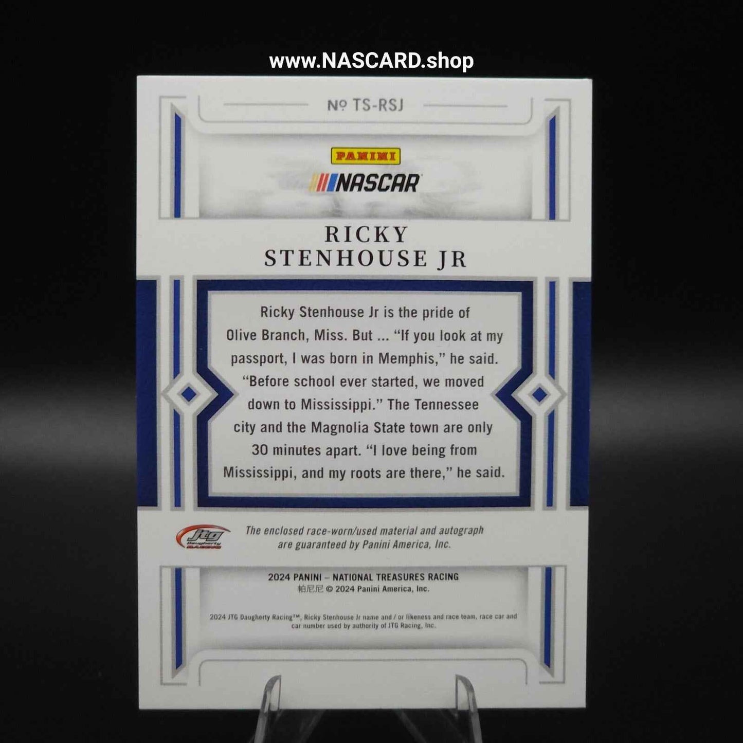 2024 National Treasures Treasured Swatches Holo Gold Ricky Stenhouse Jr. /10 - NASCARD.shop