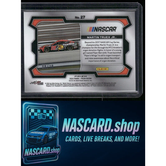 2024 Panini Prizm Rides #27 Martin Truex Jr. Gold #/10 - NASCARD.shop