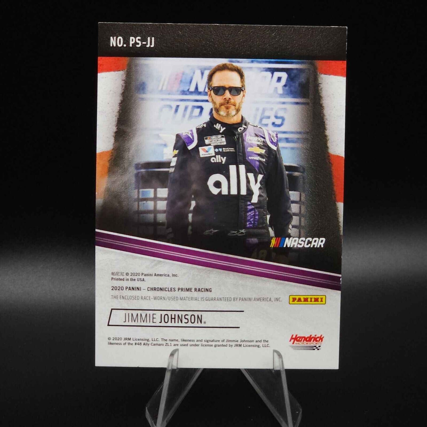 2020 Panini Chronicles - Prime Swatches Holo Gold #PS-JJ Jimmie Johnson /10 - Card Gorilla