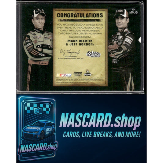 2010 Wheels Main Event Mark Martin Jeff Gordon Head to Head Red #/25 - NASCARD.shop