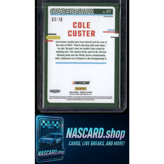 2024 Donruss #57 Cole Custer Optic Gold #/10