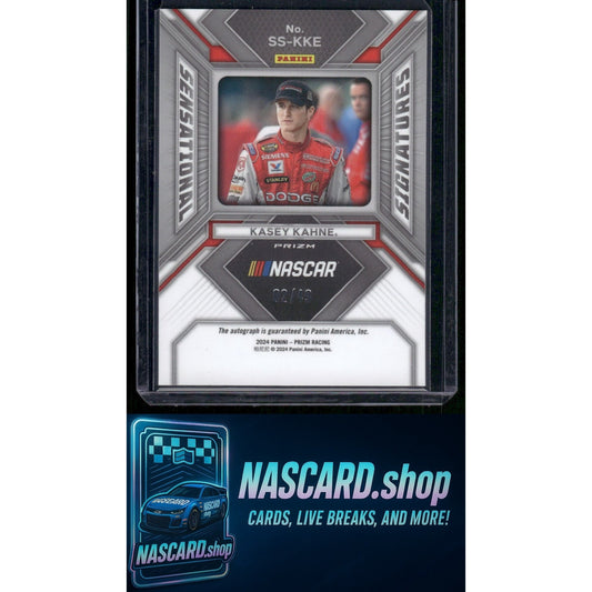 2024 Panini Prizm #SS-KKE Kasey Kahne Sensational Signatures Blue #/49