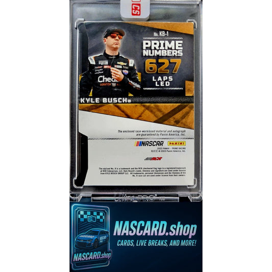 2023 Panini Prime #KB-1 Kyle Busch Prime Number Signatures #/6