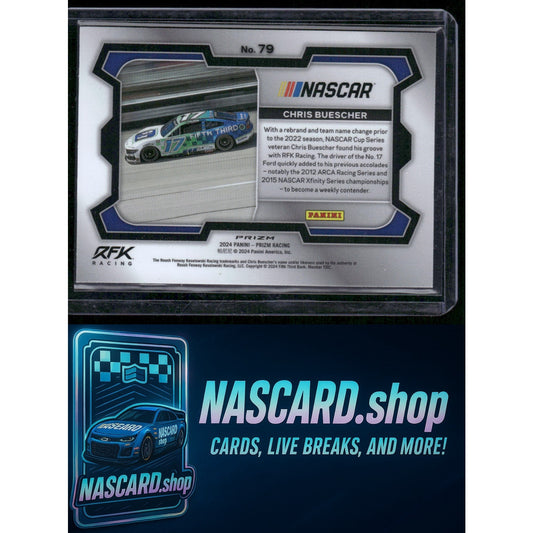 2024 Panini Prizm #79 Chris Buescher White Sparkle