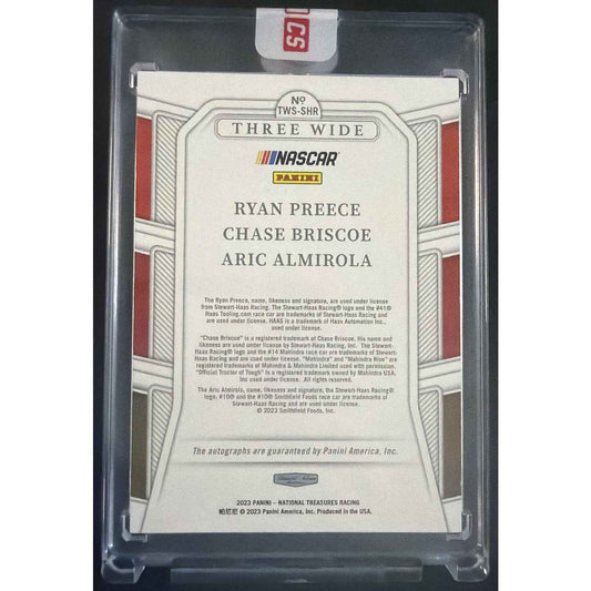 2023 National Treasures Almirola Briscoe Preece Three Wide Auto Holo Gold /5